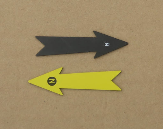 Flèche Nord, noir/jaune