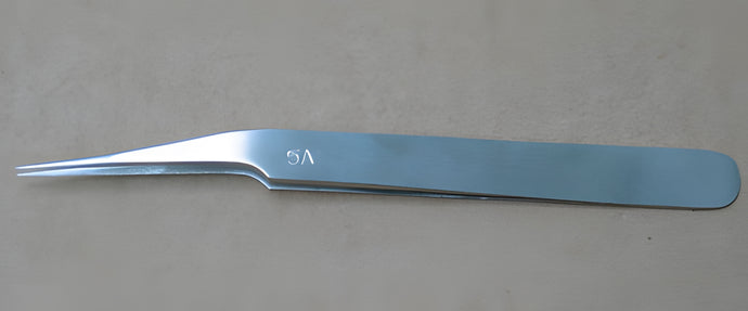 Precision tweezers, straight, stainless steel, 110 mm