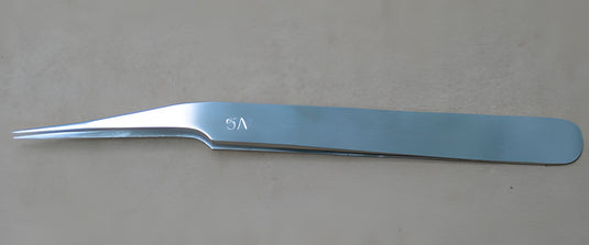 Precision tweezers, straight, stainless steel, 110 mm