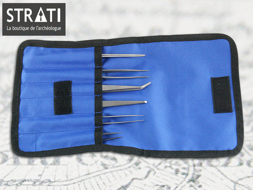 Strati tool case includind 6 precision tweezers